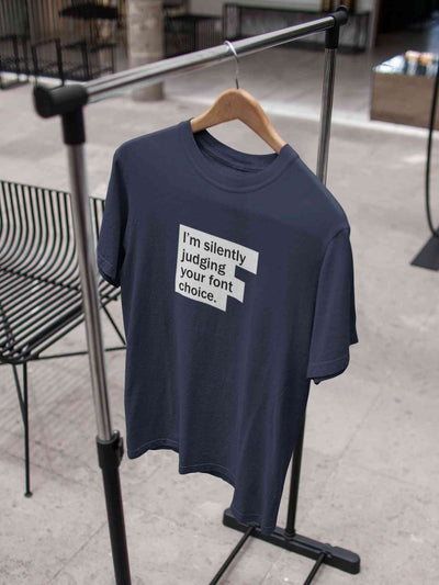 Font Choice Mens Half Sleeves T-shirt- FunkyTeesClub