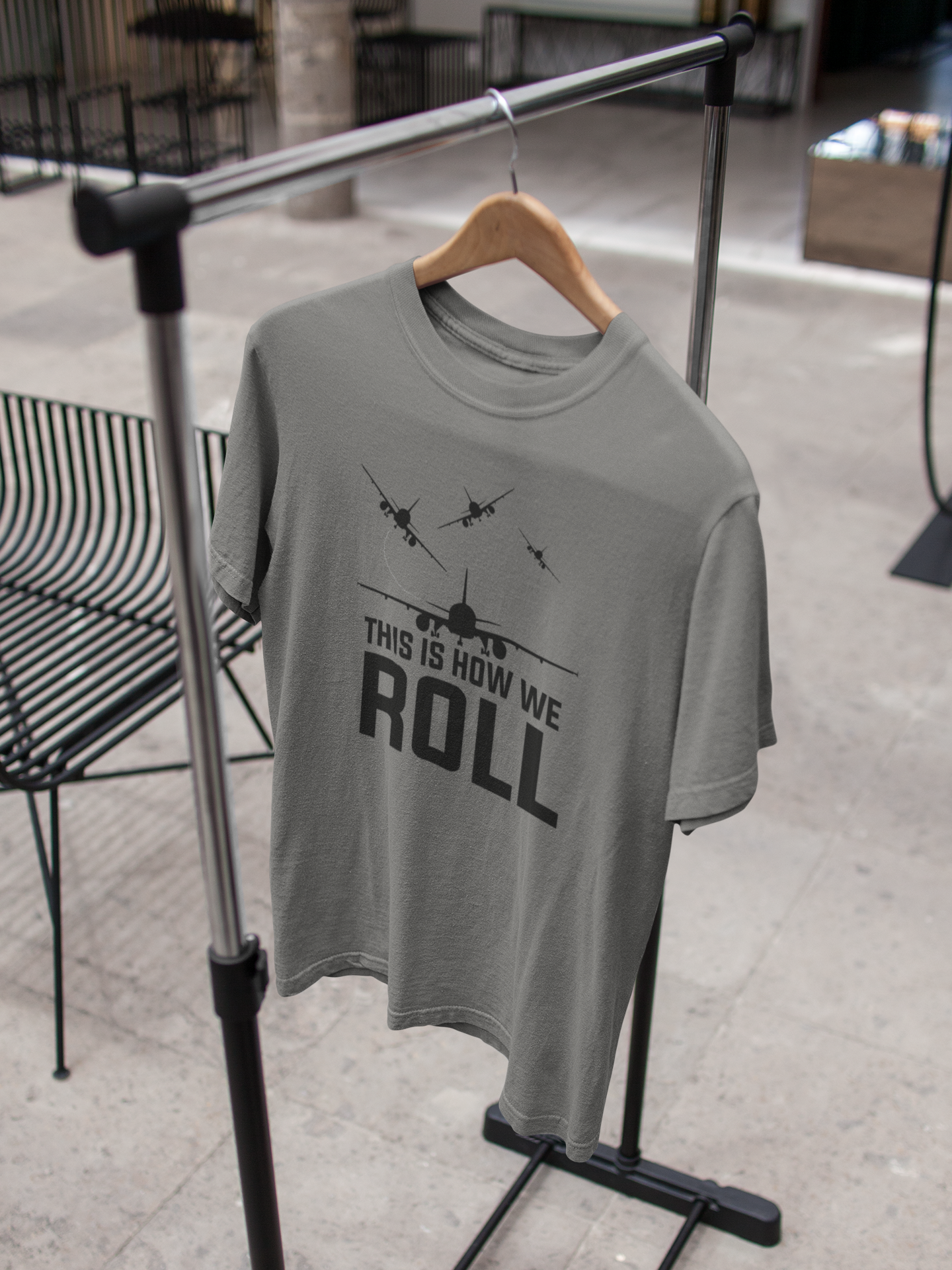 This Is How We Roll Pilot Mens Half Sleeves T-shirt- FunkyTeesClub
