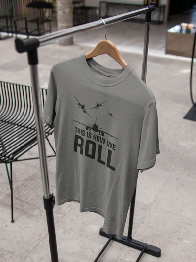 This Is How We Roll Pilot Mens Half Sleeves T-shirt- FunkyTeesClub
