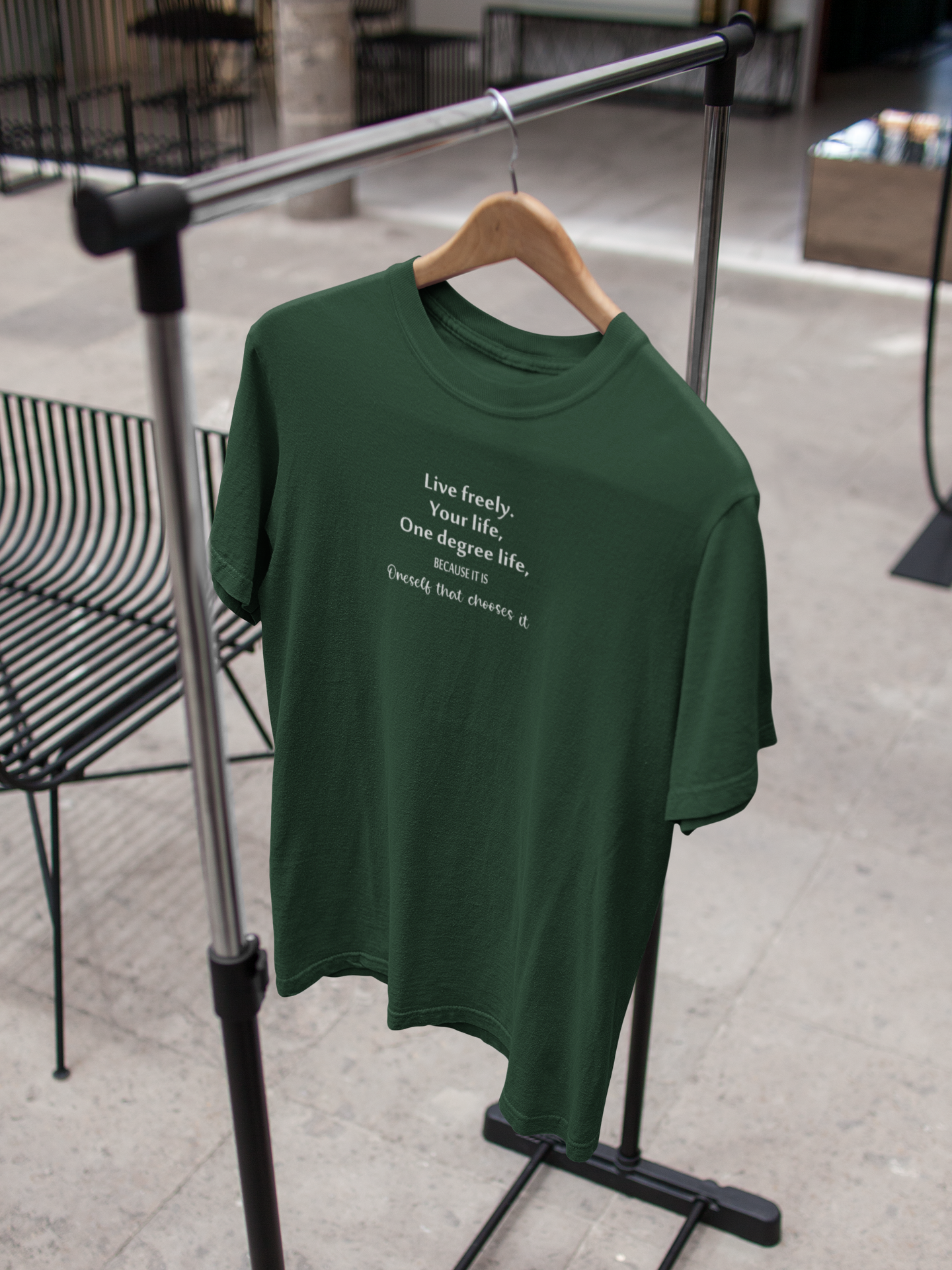 Live Freely Quotes Mens Half Sleeves T-shirt- FunkyTeesClub