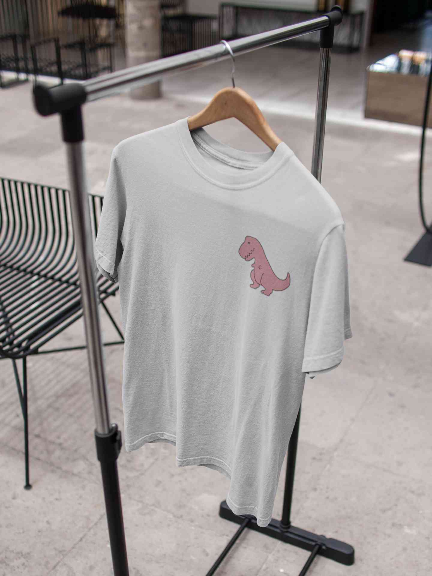 T-Rex Pocket Women Half Sleeves T-shirt- FunkyTeesClub