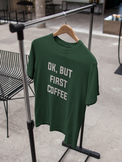 Okay But Coffee First Kareena Kapoor Celebrity T-shirt- FunkyTeesClub