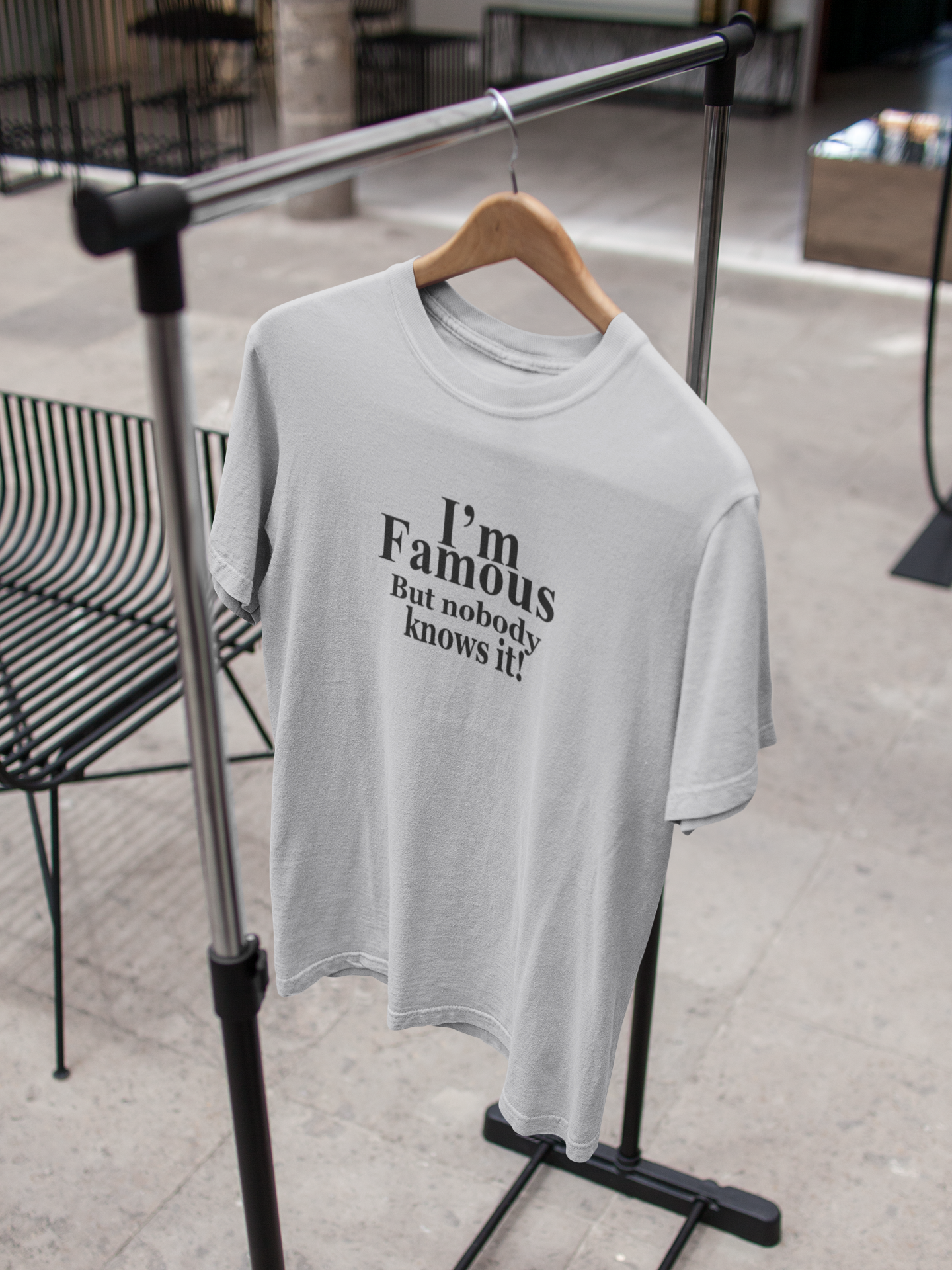 I Am Famous But Nobody Knows It Quotes Mens Half Sleeves T-shirt- FunkyTeesClub