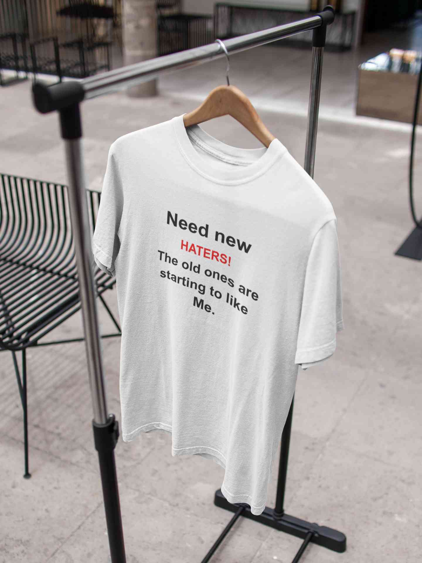 Need New Haters The Old Ones Are Starting To Like Me Typography Women Half Sleeves T-shirt- FunkyTeesClub