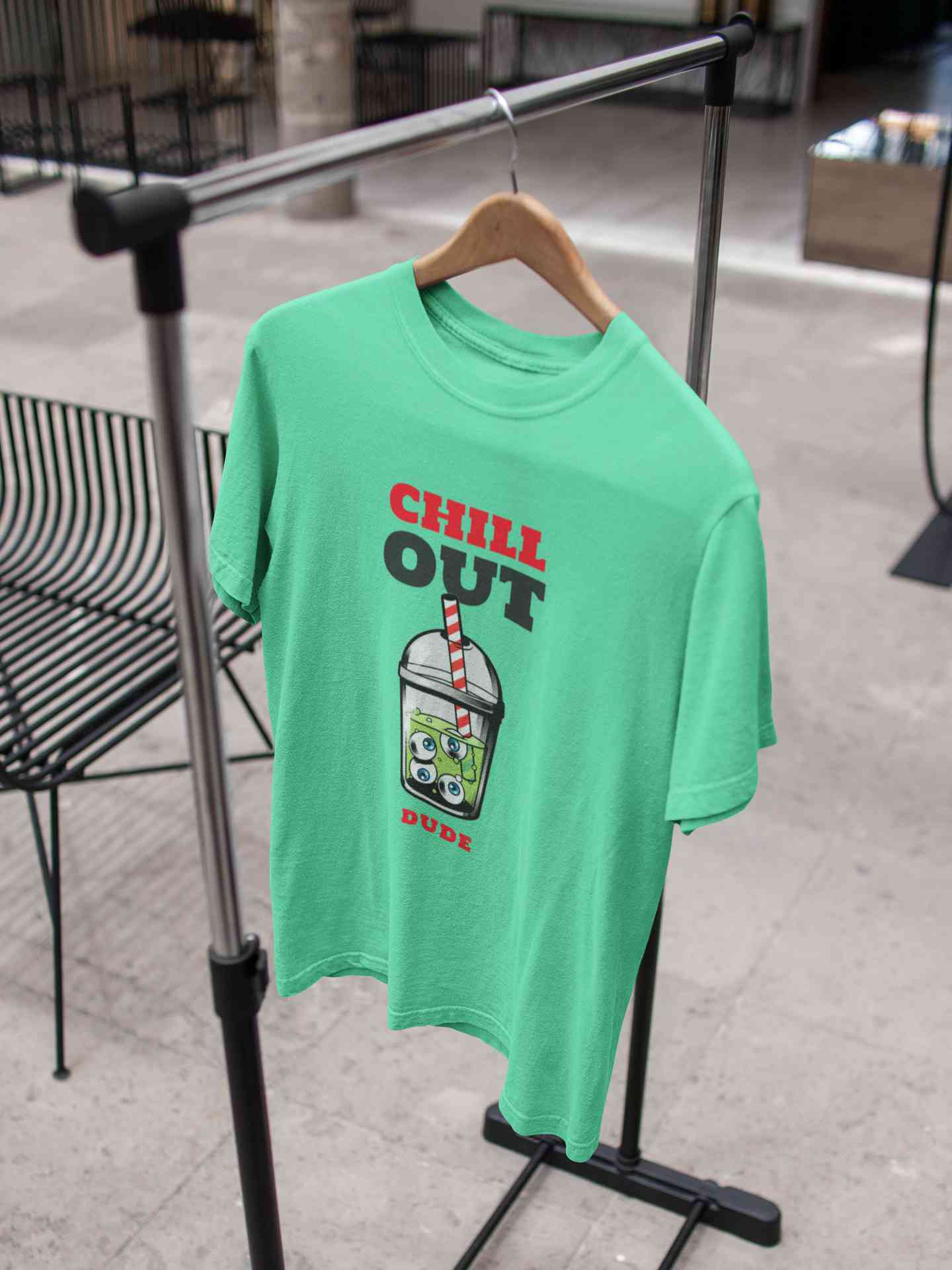 Chill Out Dude Mens Half Sleeves T-shirt- FunkyTeesClub