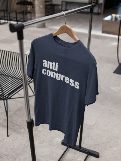 Anti Congress Anti Government Mens Half Sleeves T-shirt- FunkyTeesClub