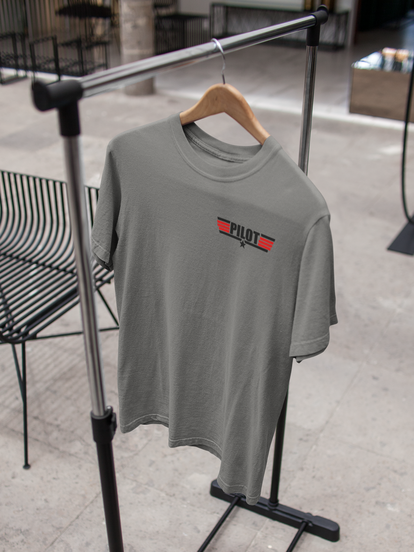 Pilot Red Coded Side Pocket Pilot Mens Half Sleeves T-shirt- FunkyTeesClub