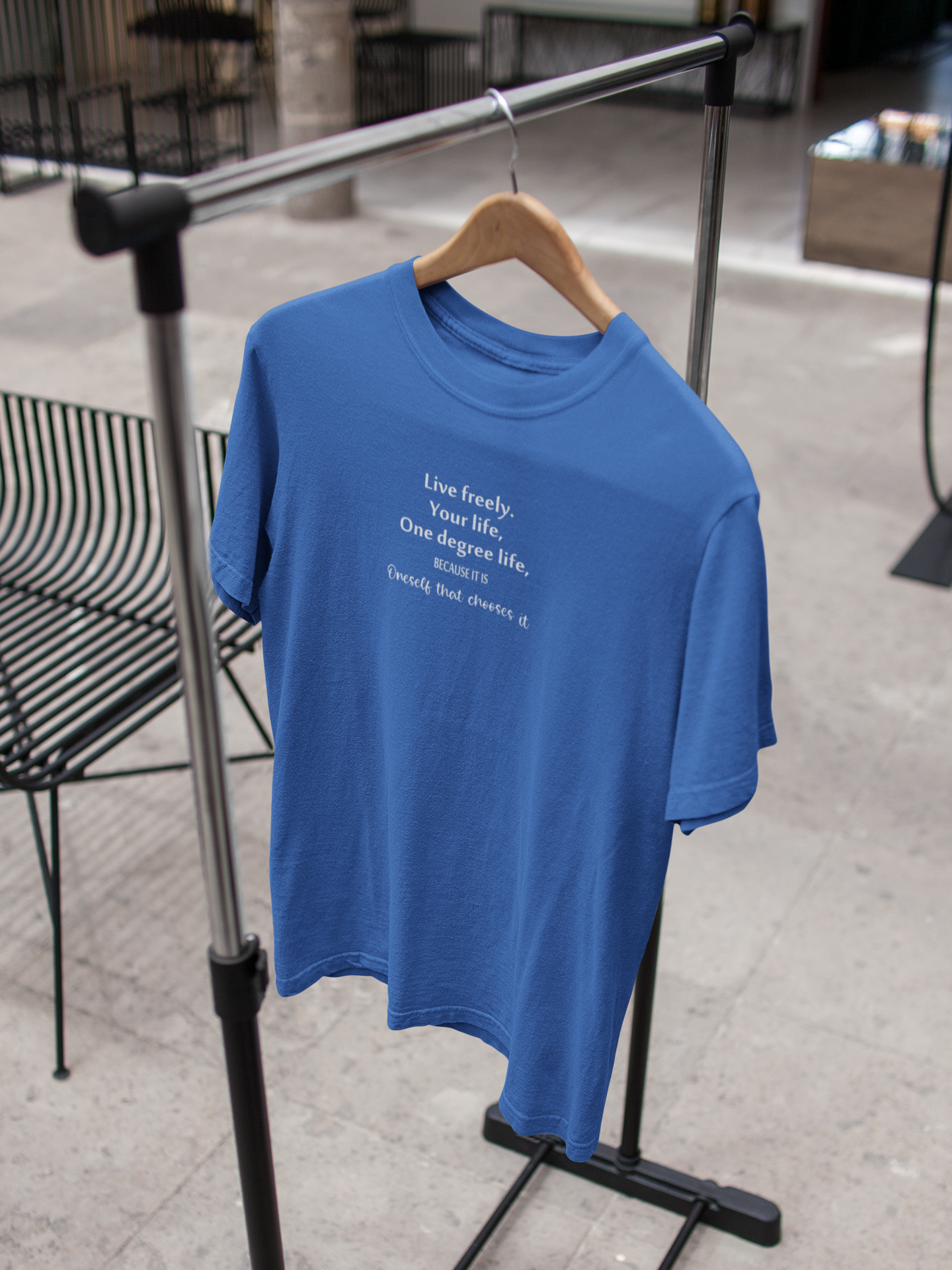 Live Freely Quotes Mens Half Sleeves T-shirt- FunkyTeesClub