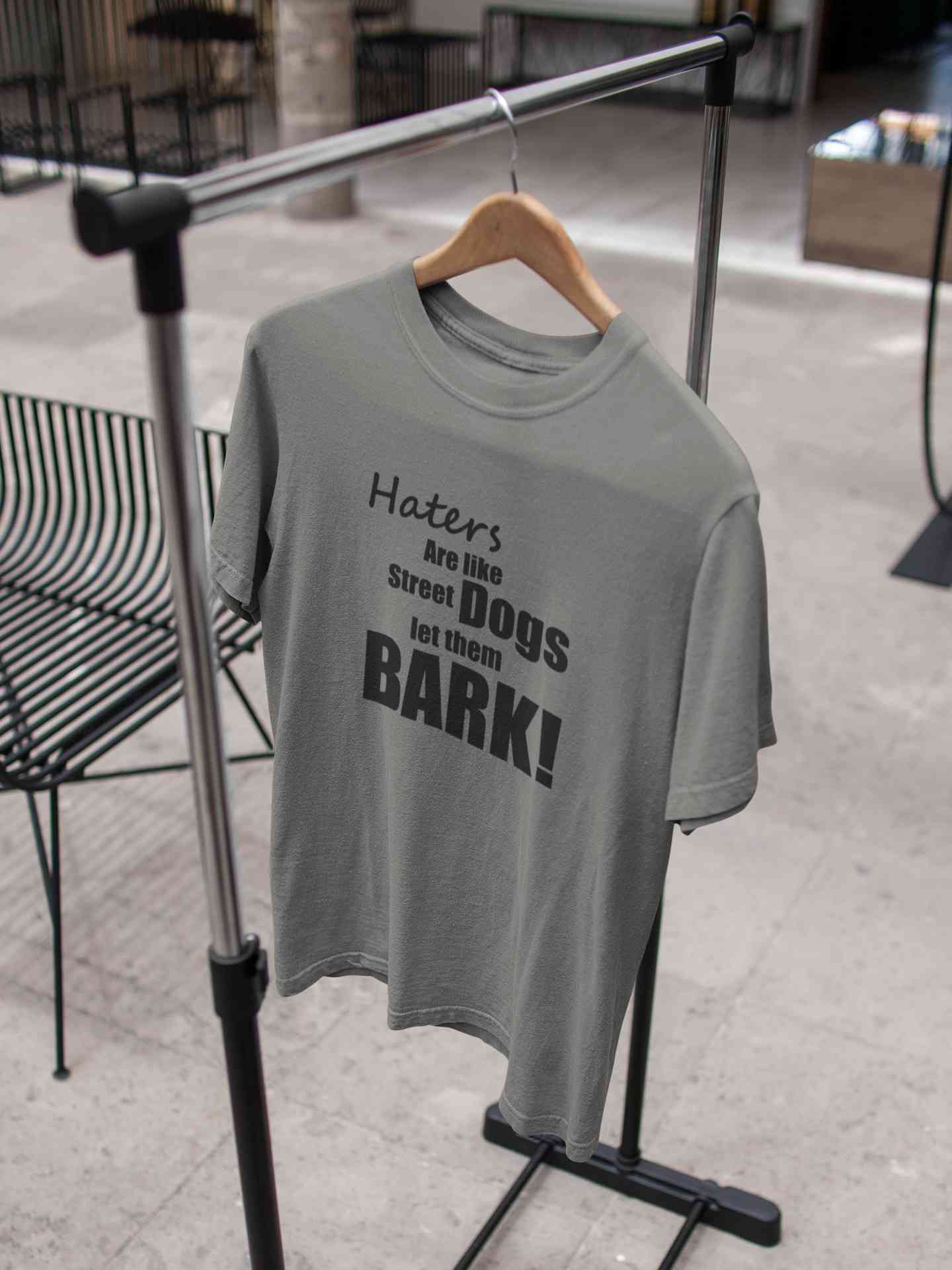 Haters Are Like Street Dogs Let Them Bark Typography Women Half Sleeves T-shirt- FunkyTeesClub