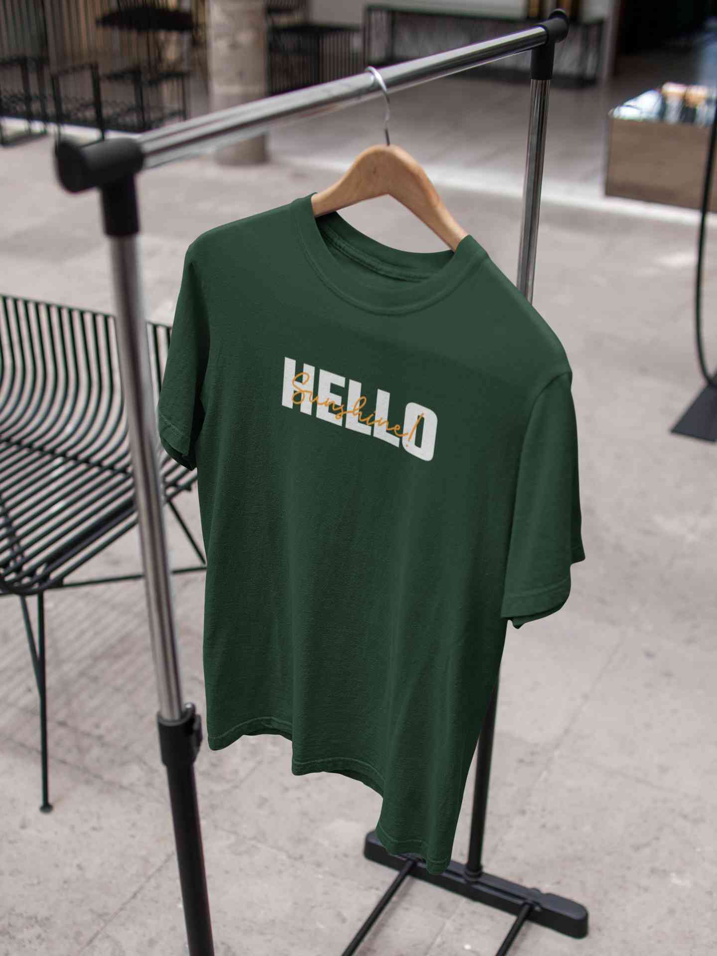 Hello Sunshine Minimals  Mens Half Sleeves T-shirt- FunkyTeesClub