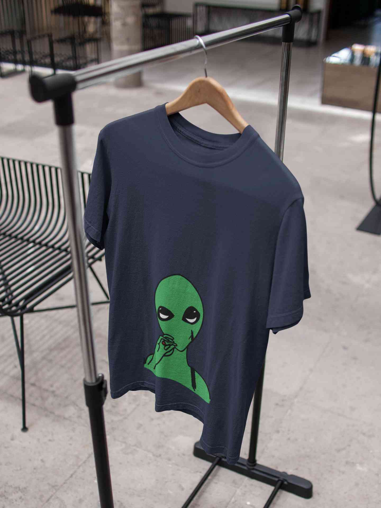Alien Smoking Women Half Sleeves T-shirt- FunkyTeesClub