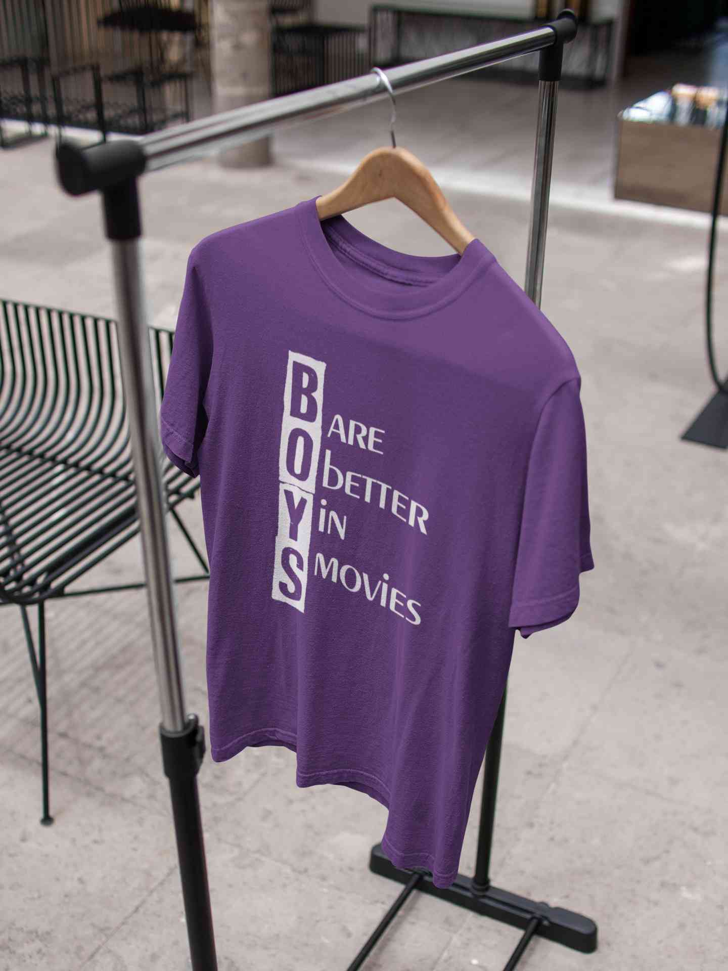 Boys Are Better In Movies Typography Mens Half Sleeves T-shirt- FunkyTeesClub