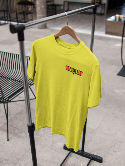 Pilot Red Coded Side Pocket Pilot Mens Half Sleeves T-shirt- FunkyTeesClub