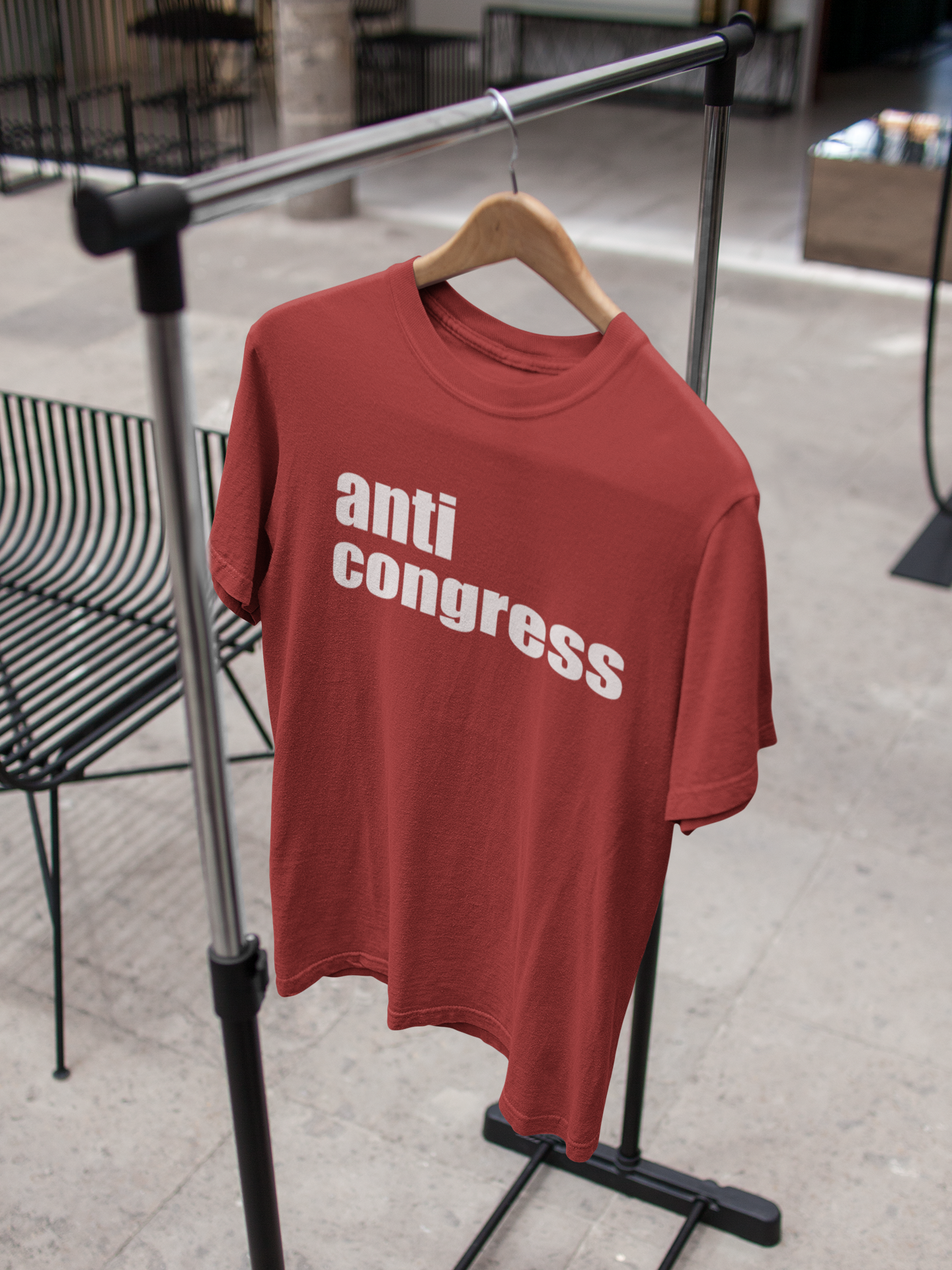 Anti Congress Anti Government Mens Half Sleeves T-shirt- FunkyTeesClub