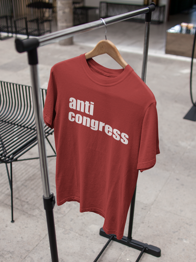 Anti Congress Anti Government Mens Half Sleeves T-shirt- FunkyTeesClub