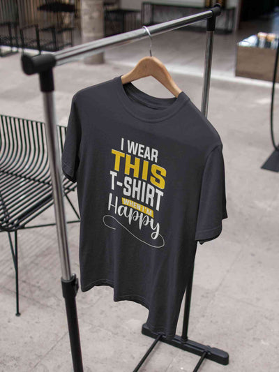 Happy Women Half Sleeves T-shirt- FunkyTeesClub