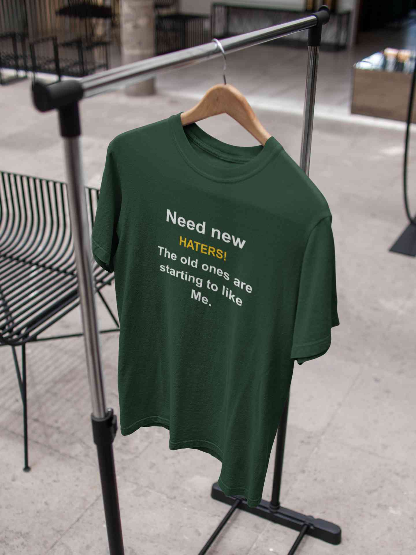 Need New Haters The Old Ones Are Starting To Like Me Typography Mens Half Sleeves T-shirt- FunkyTeesClub