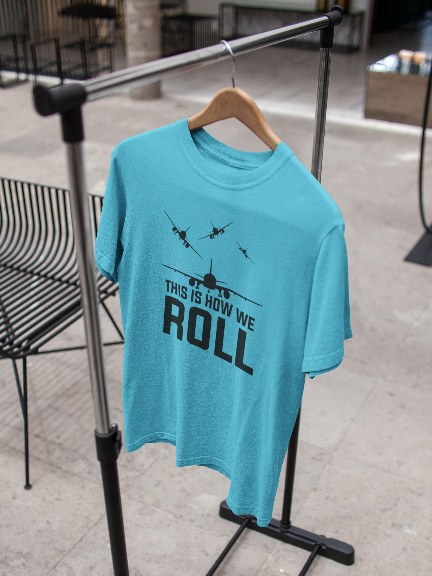 This Is How We Roll Pilot Mens Half Sleeves T-shirt- FunkyTeesClub