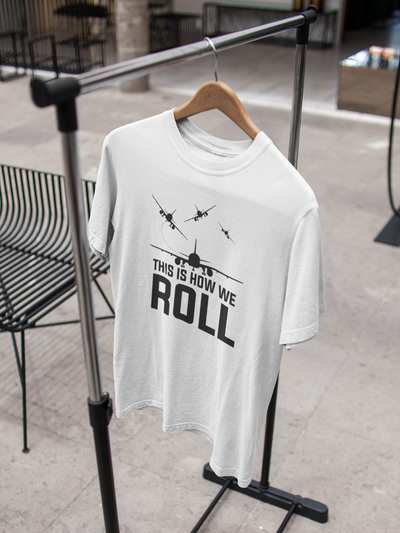 This Is How We Roll Pilot Mens Half Sleeves T-shirt- FunkyTeesClub