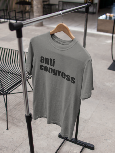 Anti Congress Anti Government Mens Half Sleeves T-shirt- FunkyTeesClub