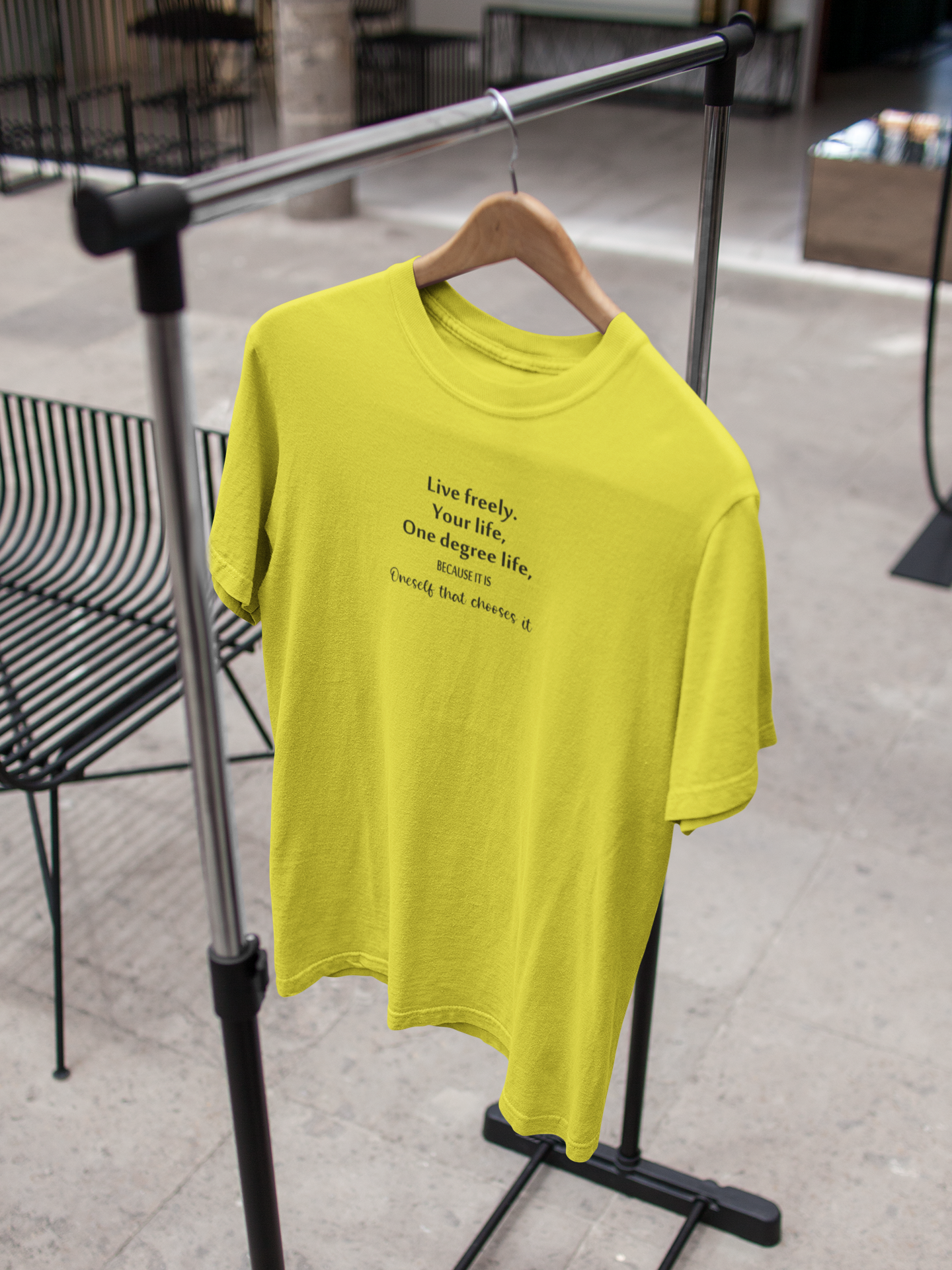 Live Freely Quotes Mens Half Sleeves T-shirt- FunkyTeesClub
