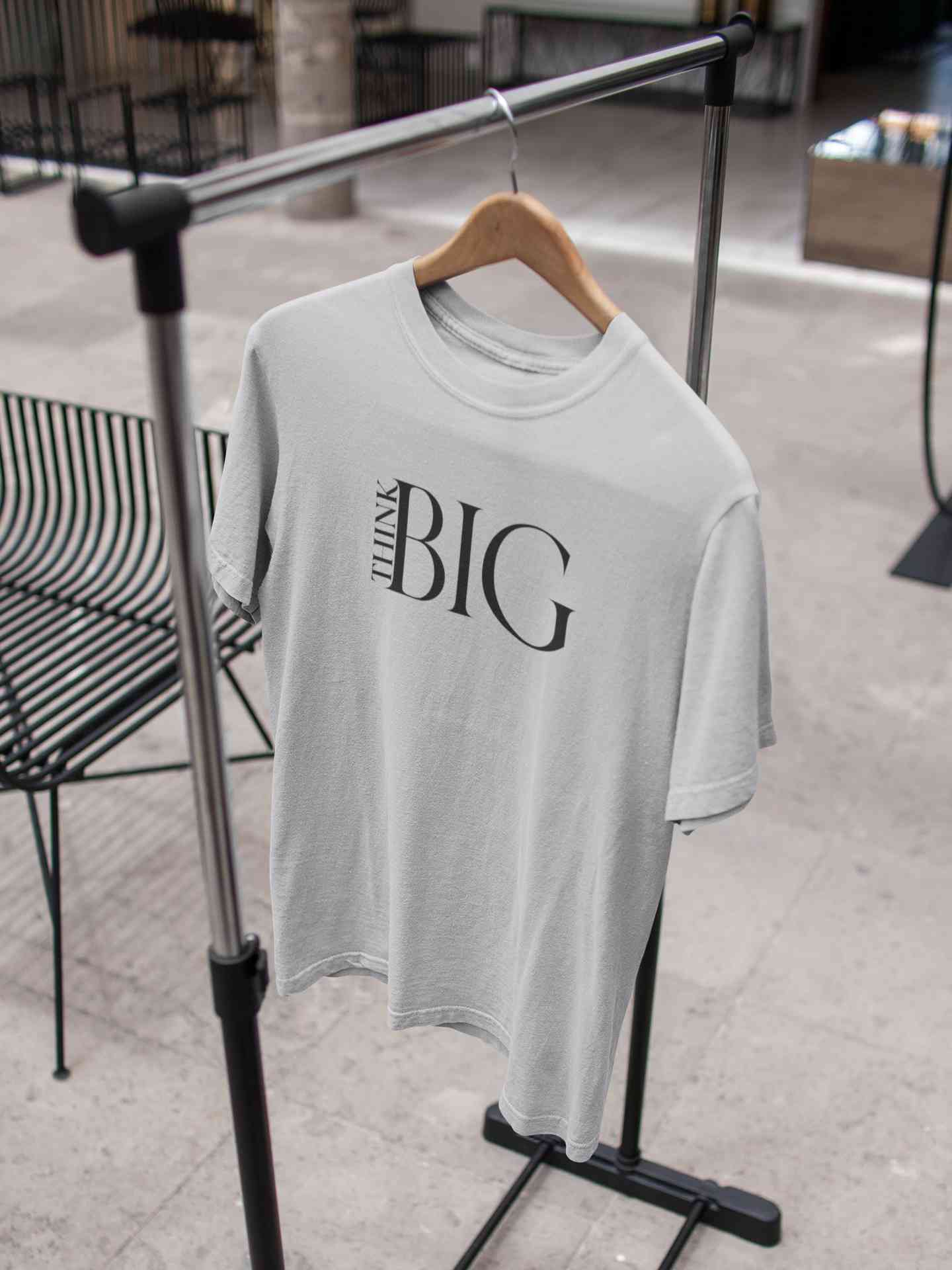 Think Big Typography Mens Half Sleeves T-shirt- FunkyTeesClub