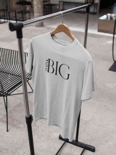 Think Big Typography Mens Half Sleeves T-shirt- FunkyTeesClub
