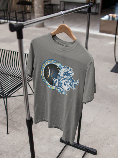 Pisces Zodiac Sign Mens Half Sleeves T-shirt- FunkyTeesClub