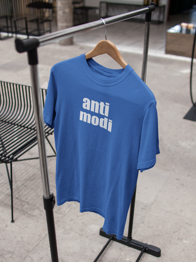 Anti Modi Anti Government Mens Half Sleeves T-shirt- FunkyTeesClub