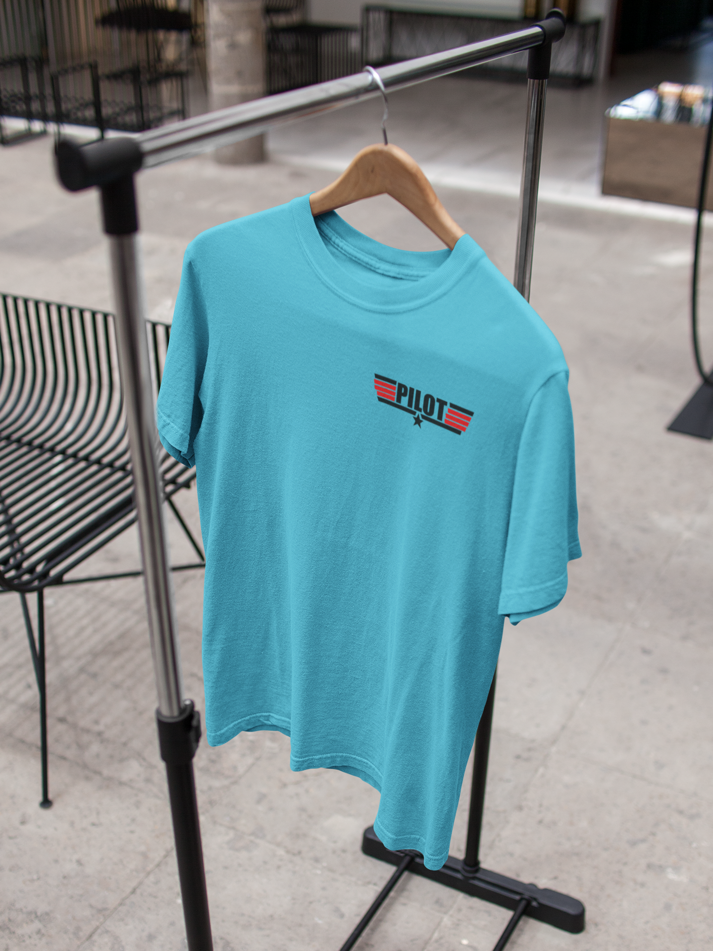 Pilot Red Coded Side Pocket Pilot Mens Half Sleeves T-shirt- FunkyTeesClub