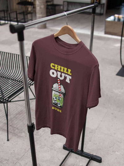 Chill Out Dude Women Half Sleeves T-shirt- FunkyTeesClub