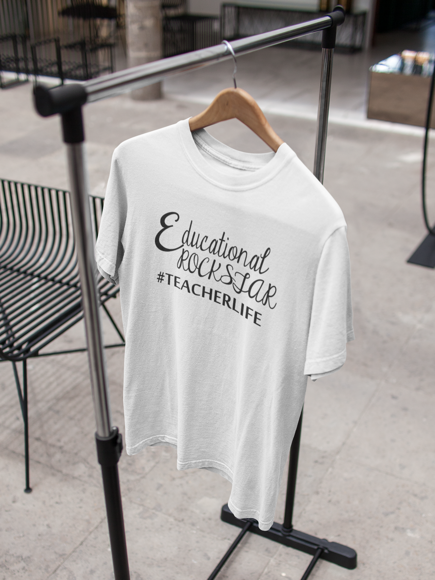 Educational Rockstar Teacher Mens Half Sleeves T-shirt- FunkyTeesClub