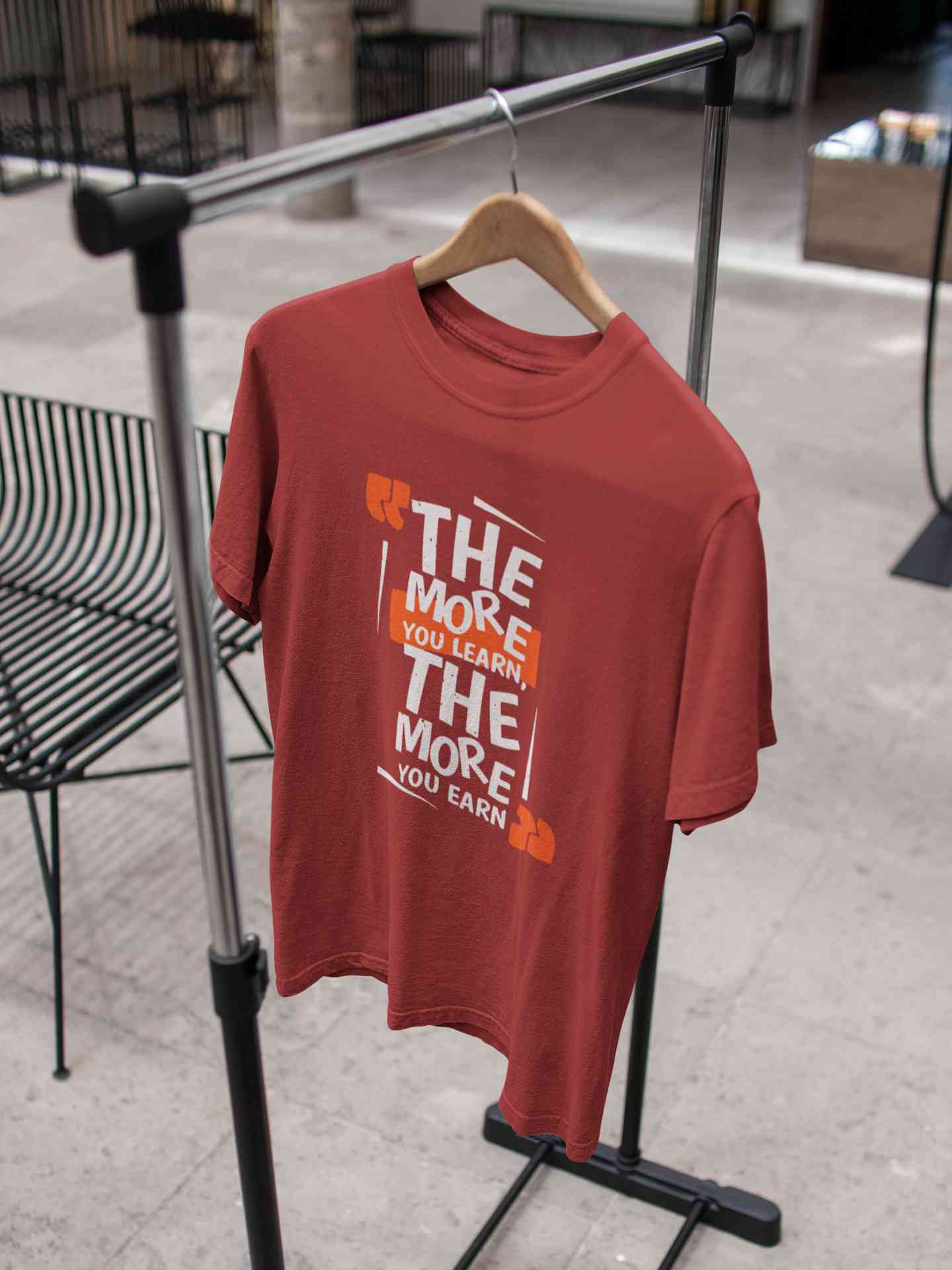 The More You Learn The More You Earn Typography Women Half Sleeves T-shirt- FunkyTeesClub