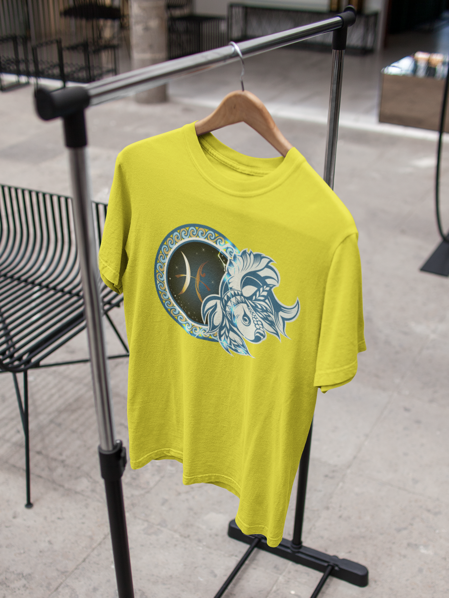 Pisces Zodiac Sign Mens Half Sleeves T-shirt- FunkyTeesClub