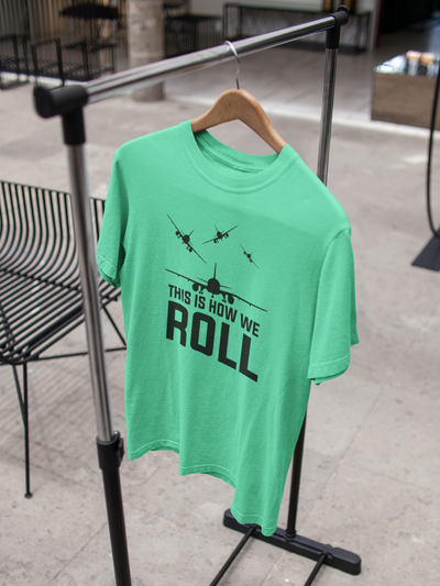 This Is How We Roll Pilot Mens Half Sleeves T-shirt- FunkyTeesClub