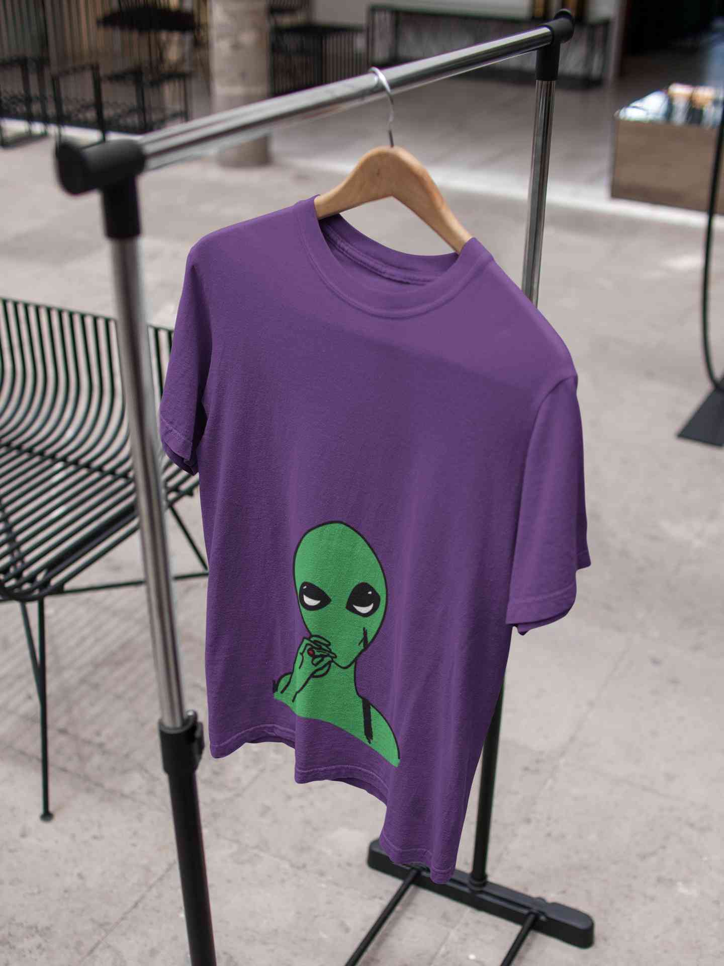 Alien Smoking Women Half Sleeves T-shirt- FunkyTeesClub