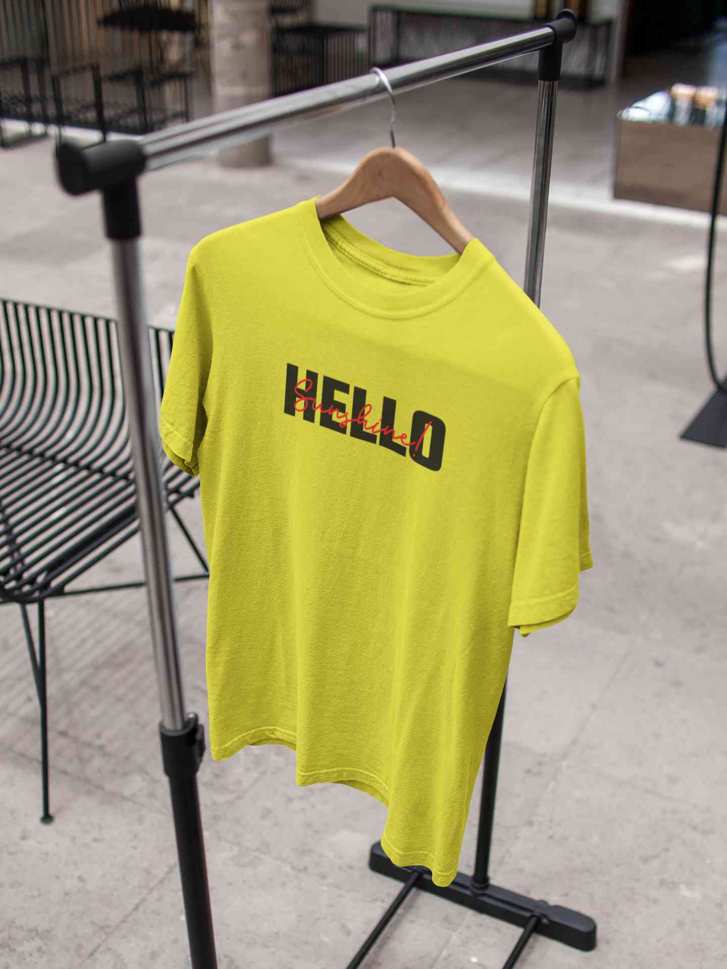 Hello Sunshine Minimals  Mens Half Sleeves T-shirt- FunkyTeesClub