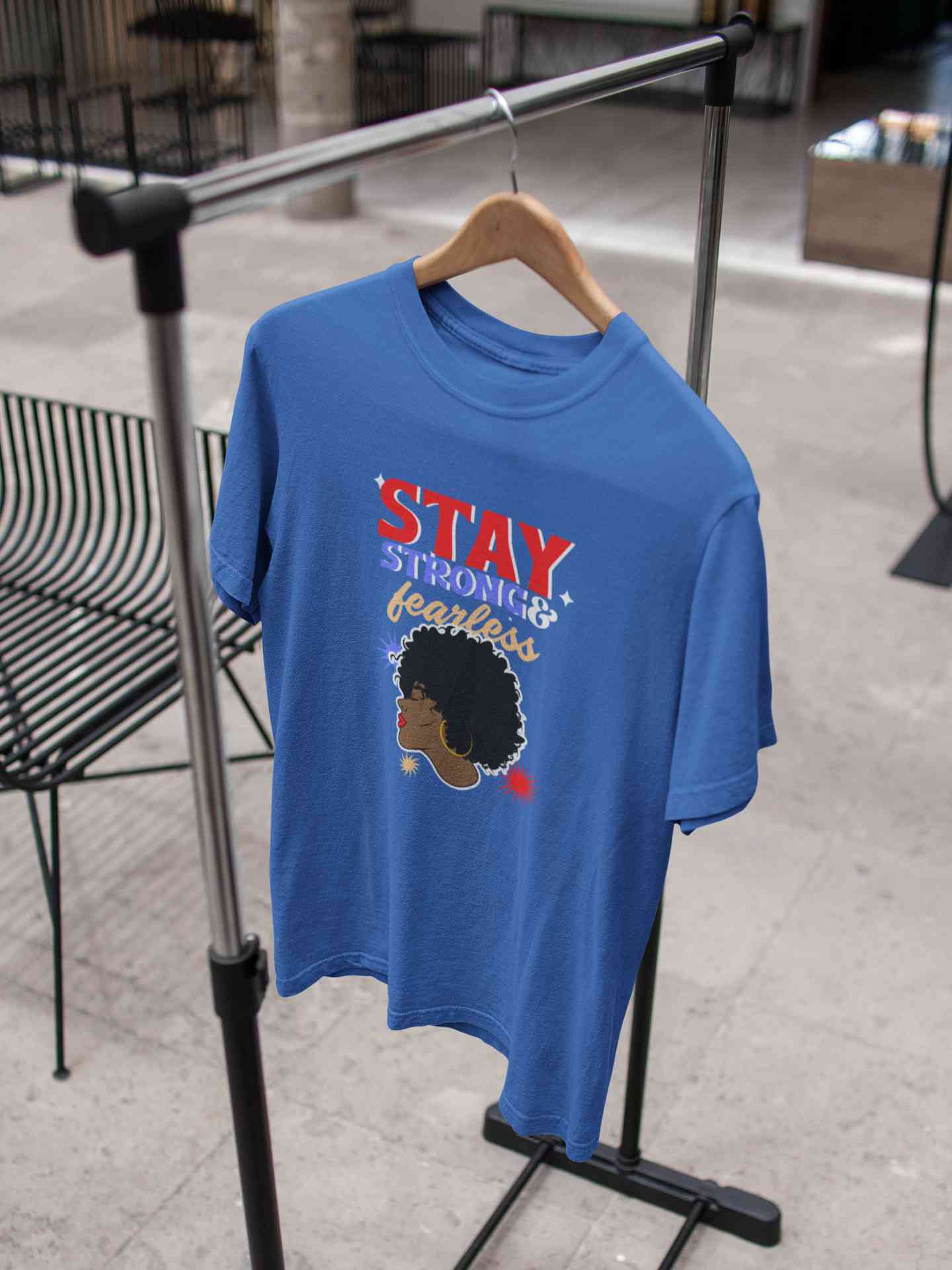 Stay Strong And Fearless Typography Women Half Sleeves T-shirt- FunkyTeesClub
