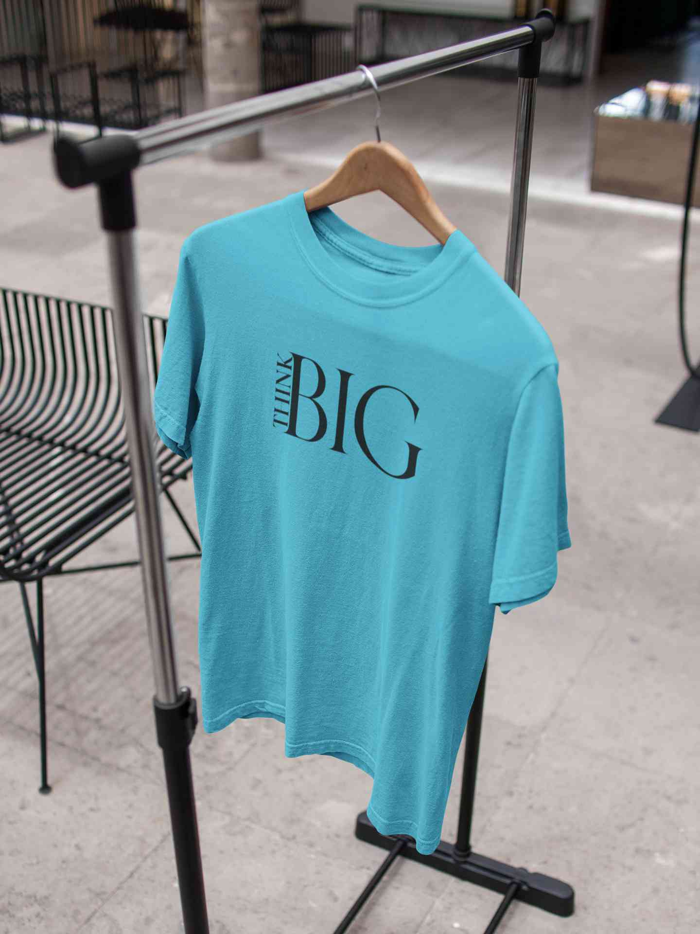 Think Big Typography Mens Half Sleeves T-shirt- FunkyTeesClub