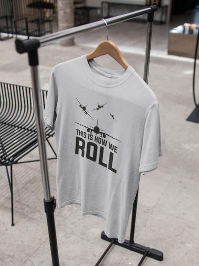 This Is How We Roll Pilot Mens Half Sleeves T-shirt- FunkyTeesClub