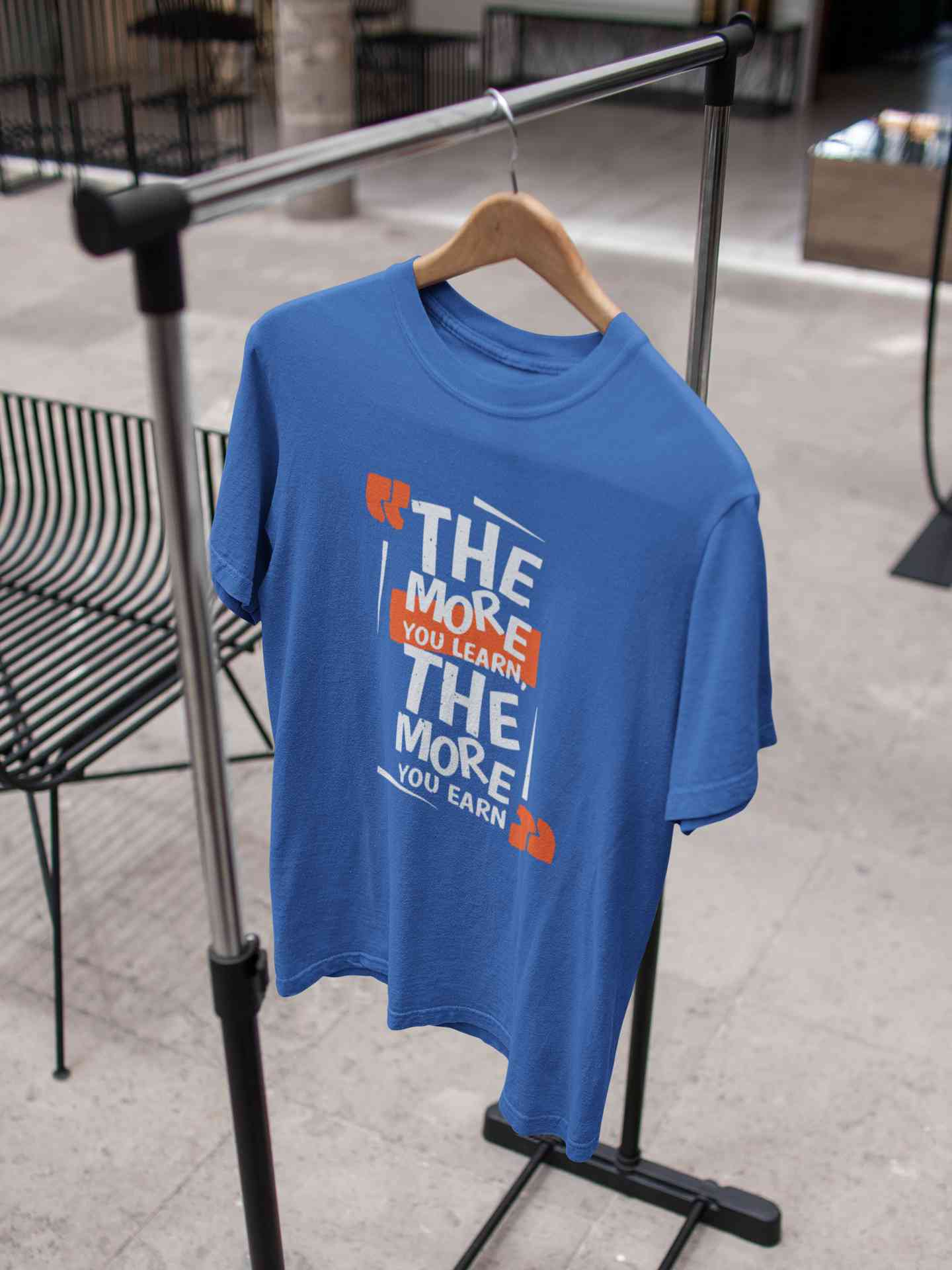 The More You Learn The More You Earn Typography Women Half Sleeves T-shirt- FunkyTeesClub