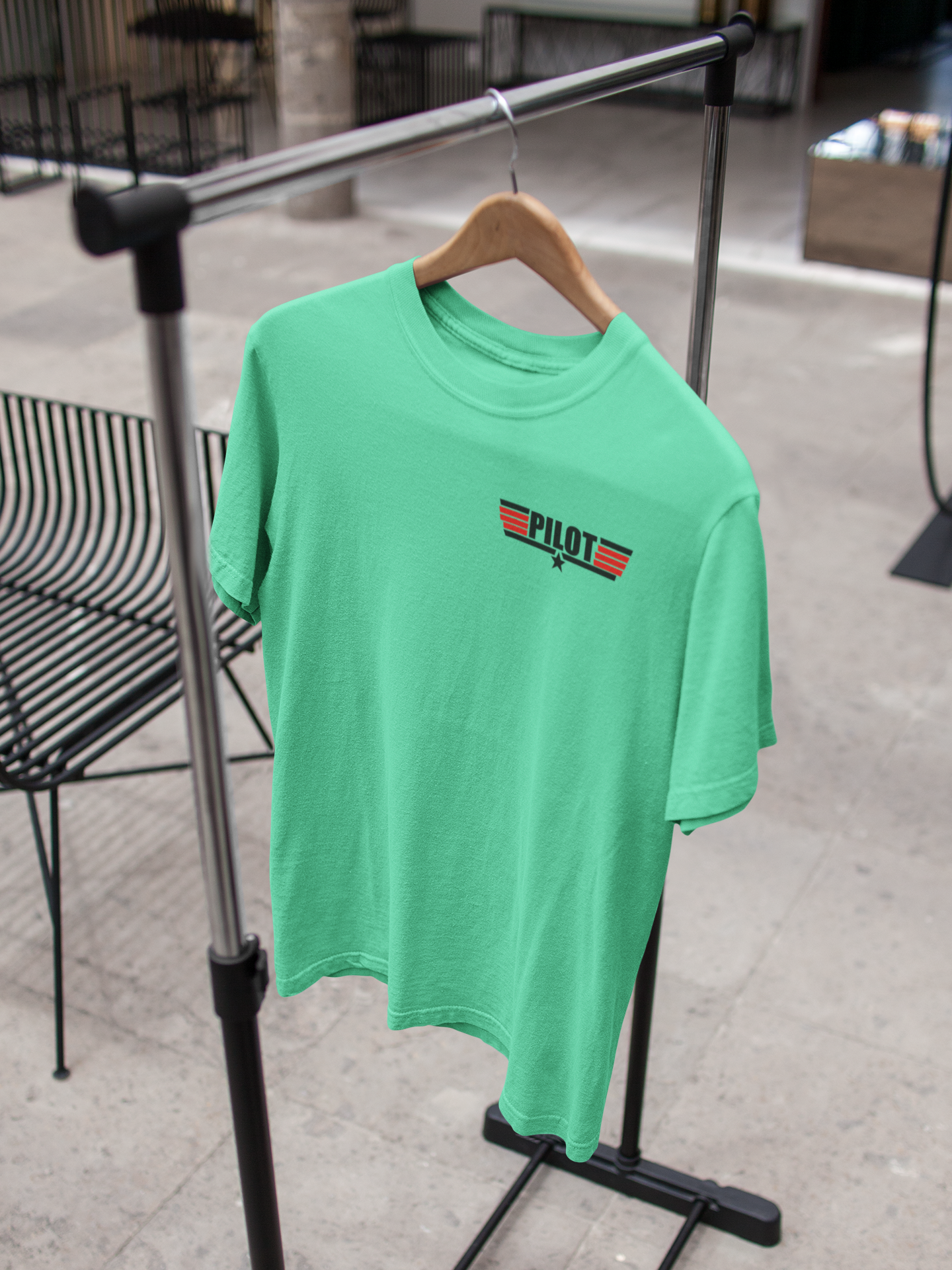 Pilot Red Coded Side Pocket Pilot Mens Half Sleeves T-shirt- FunkyTeesClub