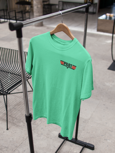 Pilot Red Coded Side Pocket Pilot Mens Half Sleeves T-shirt- FunkyTeesClub