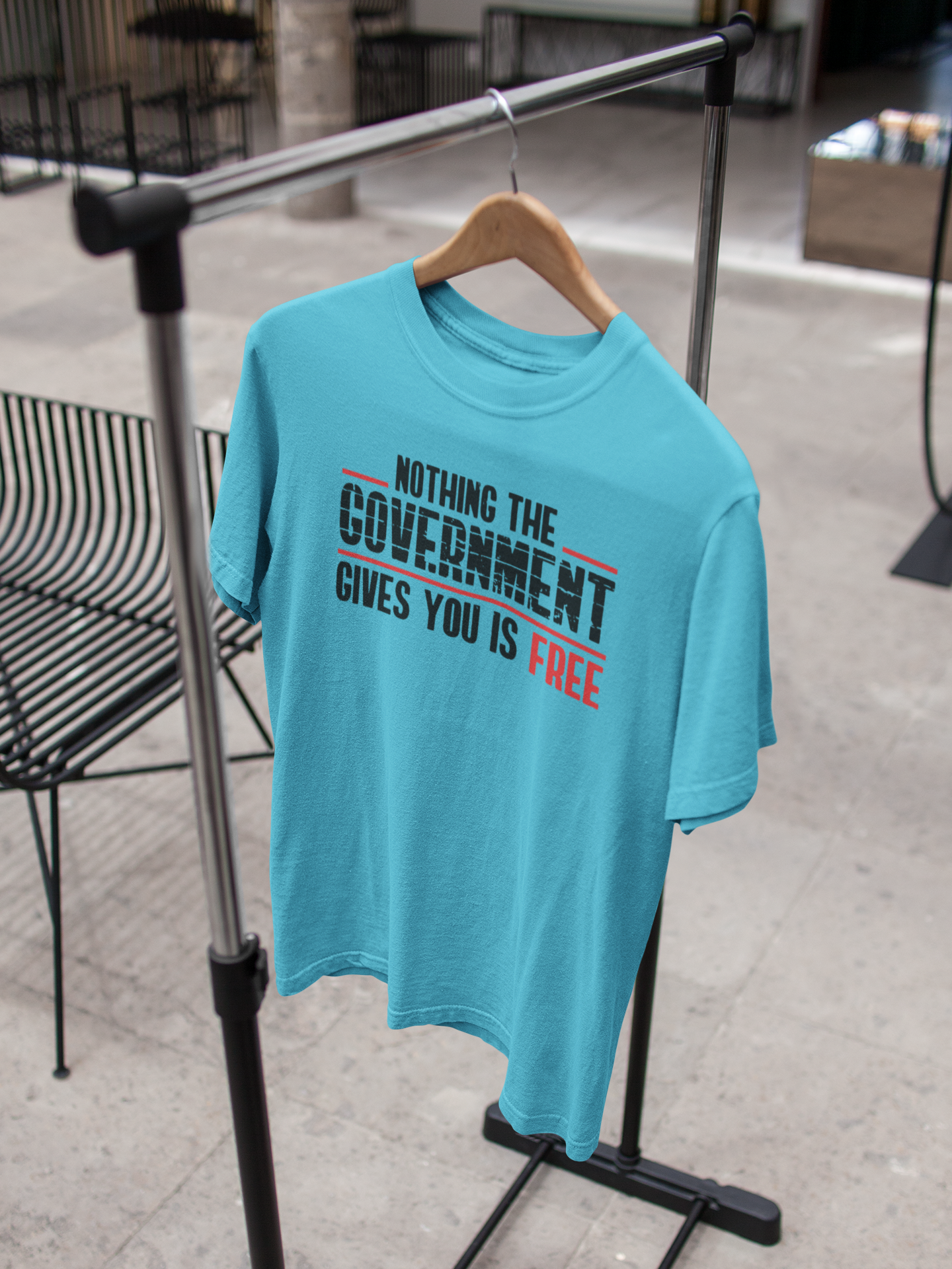 Nothing The Government Gives You Is Free Anti Government Mens Half Sleeves T-shirt- FunkyTeesClub
