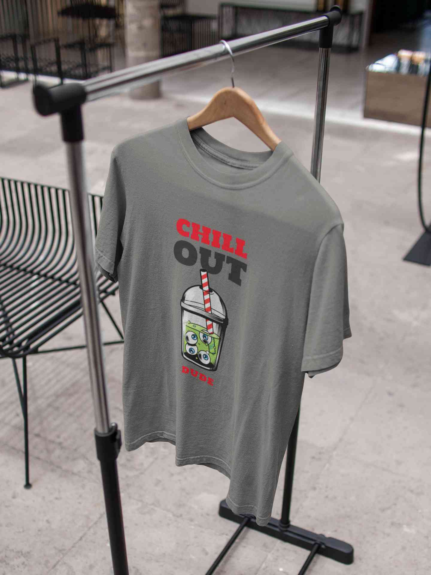 Chill Out Dude Mens Half Sleeves T-shirt- FunkyTeesClub