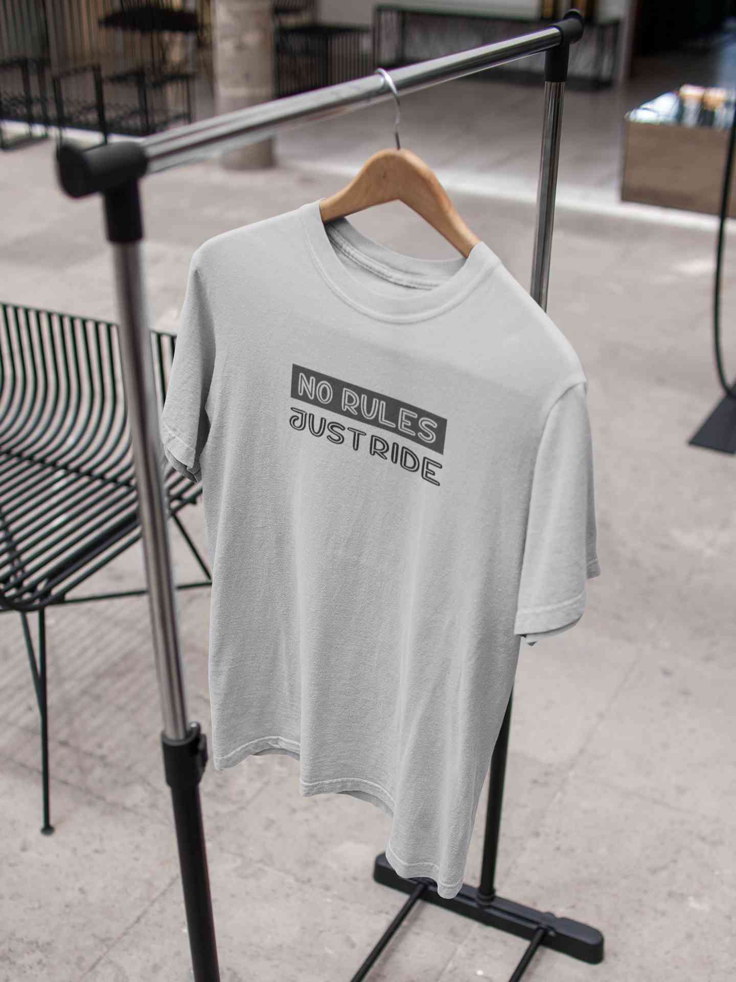 No Rules Just Ride Mens Half Sleeves T-shirt- FunkyTeesClub