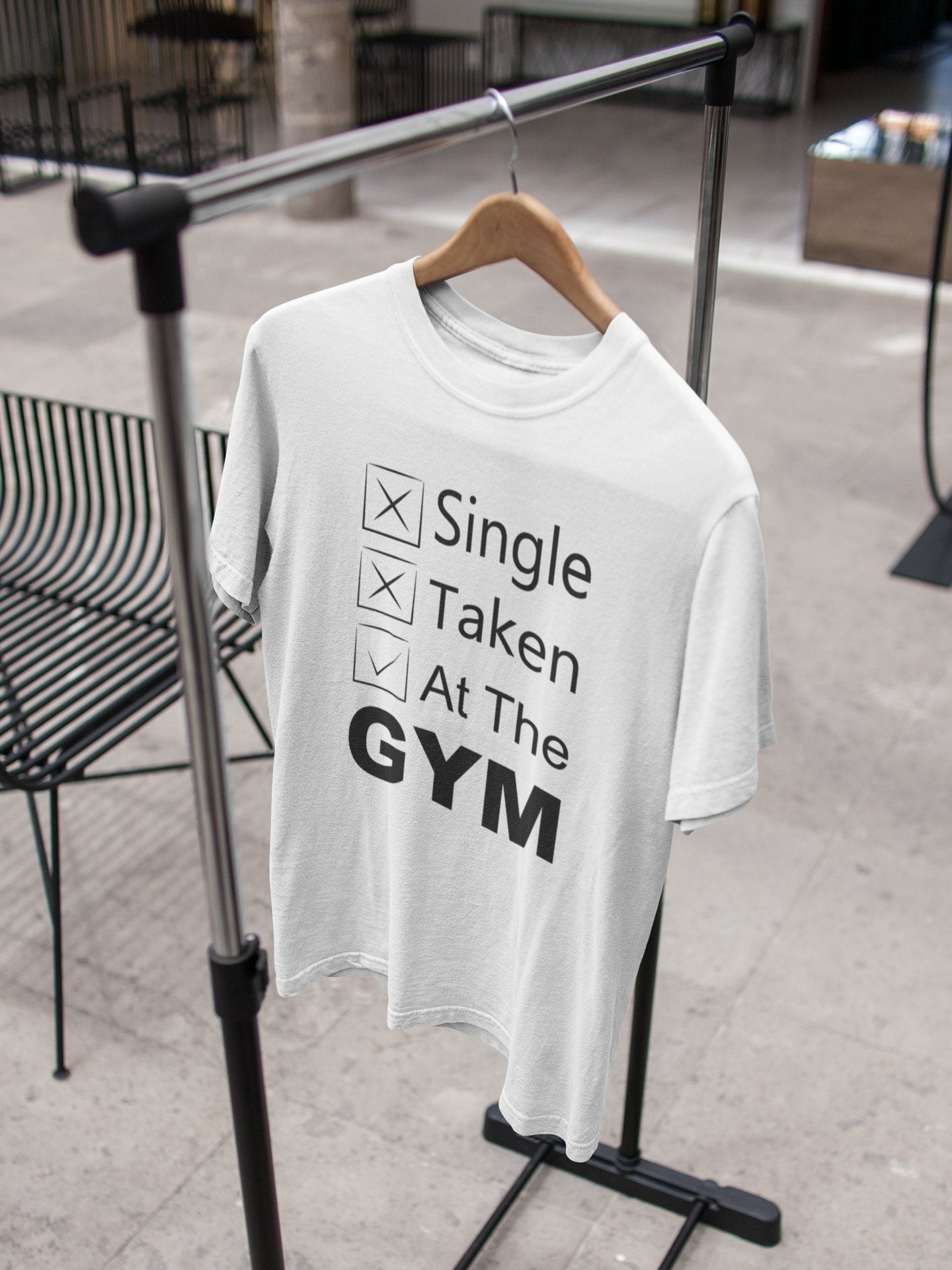 Single Taken At The Gym And Workout Women Half Sleeves T-shirt- FunkyTeesClub - Funky Tees Club