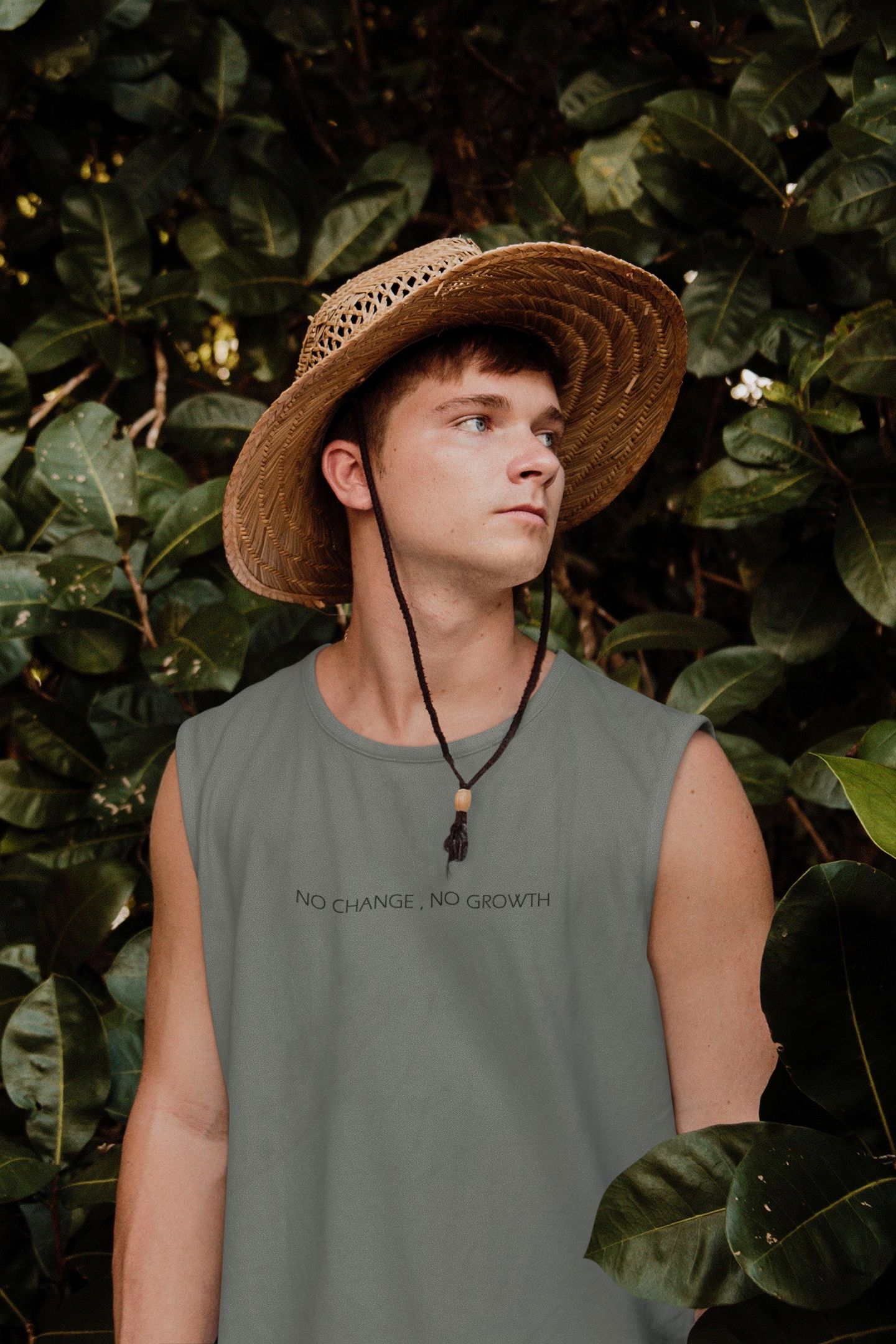 No Change No Growth Minimal Men Sleeveless T-Shirts-FunkyTeesClub