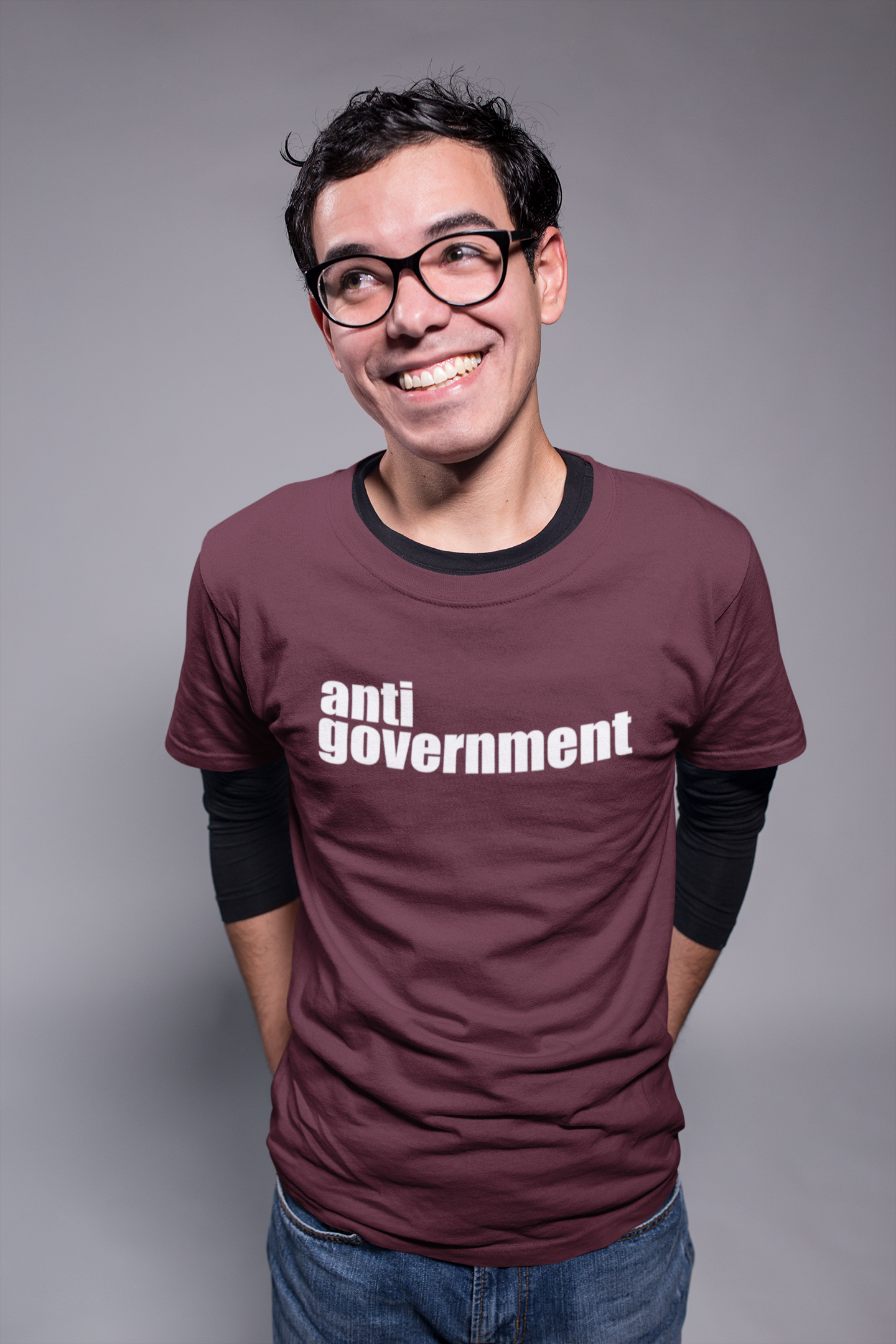 Anti Government Mens Half Sleeves T-shirt- FunkyTeesClub