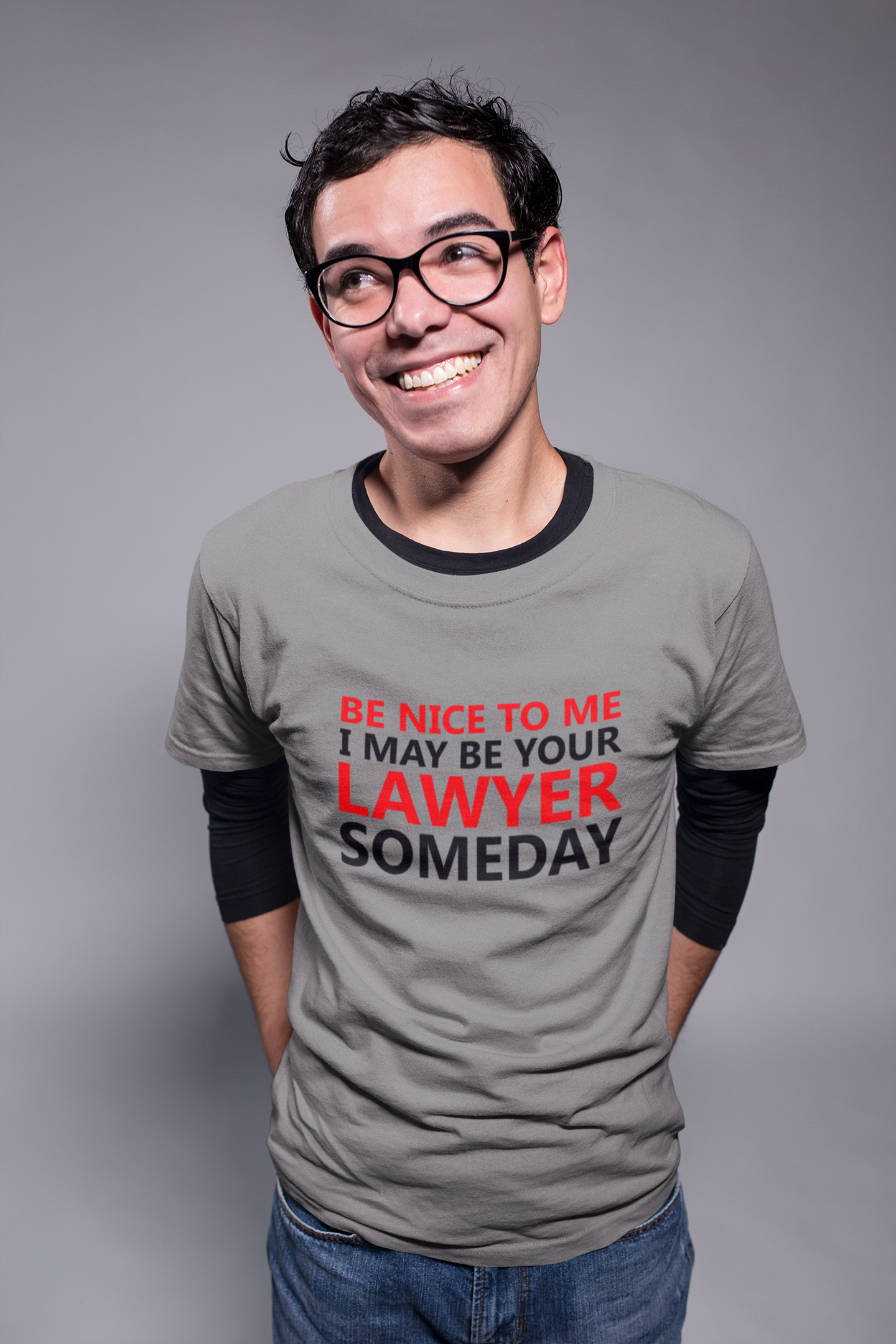 Be Nice To Me Lawyer Mens Half Sleeves T-shirt- FunkyTeesClub